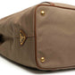 Prada Jacquard Canvas Leather Trim Tote Bag