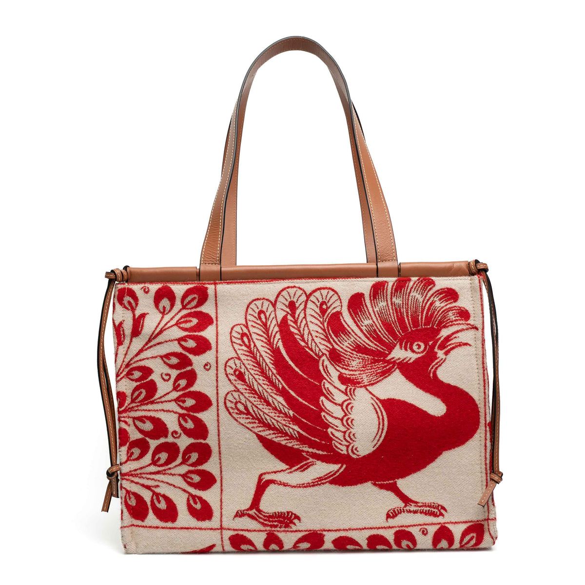 Loewe Cushion Dodo Jacquard Leather Tote Bag