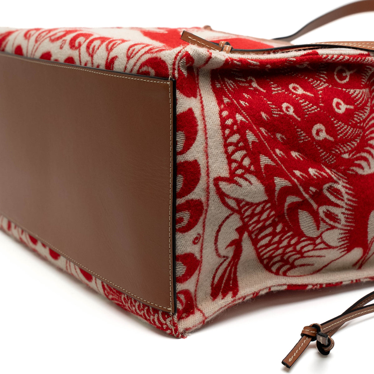 Loewe Cushion Dodo Jacquard Leather Tote Bag