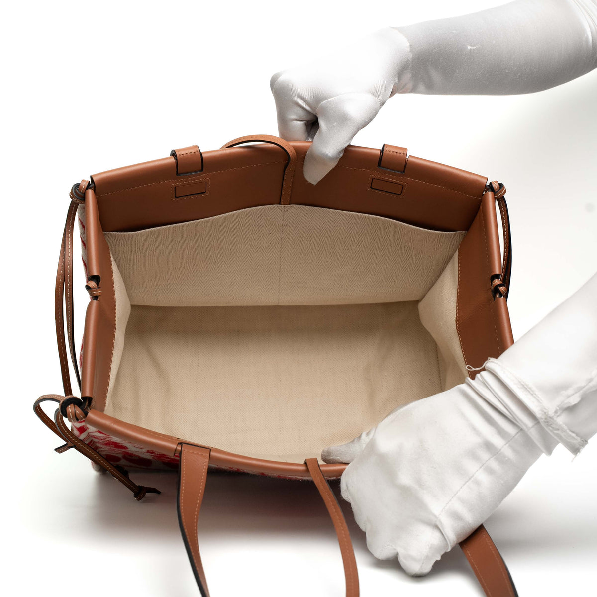 Loewe Cushion Dodo Jacquard Leather Tote Bag