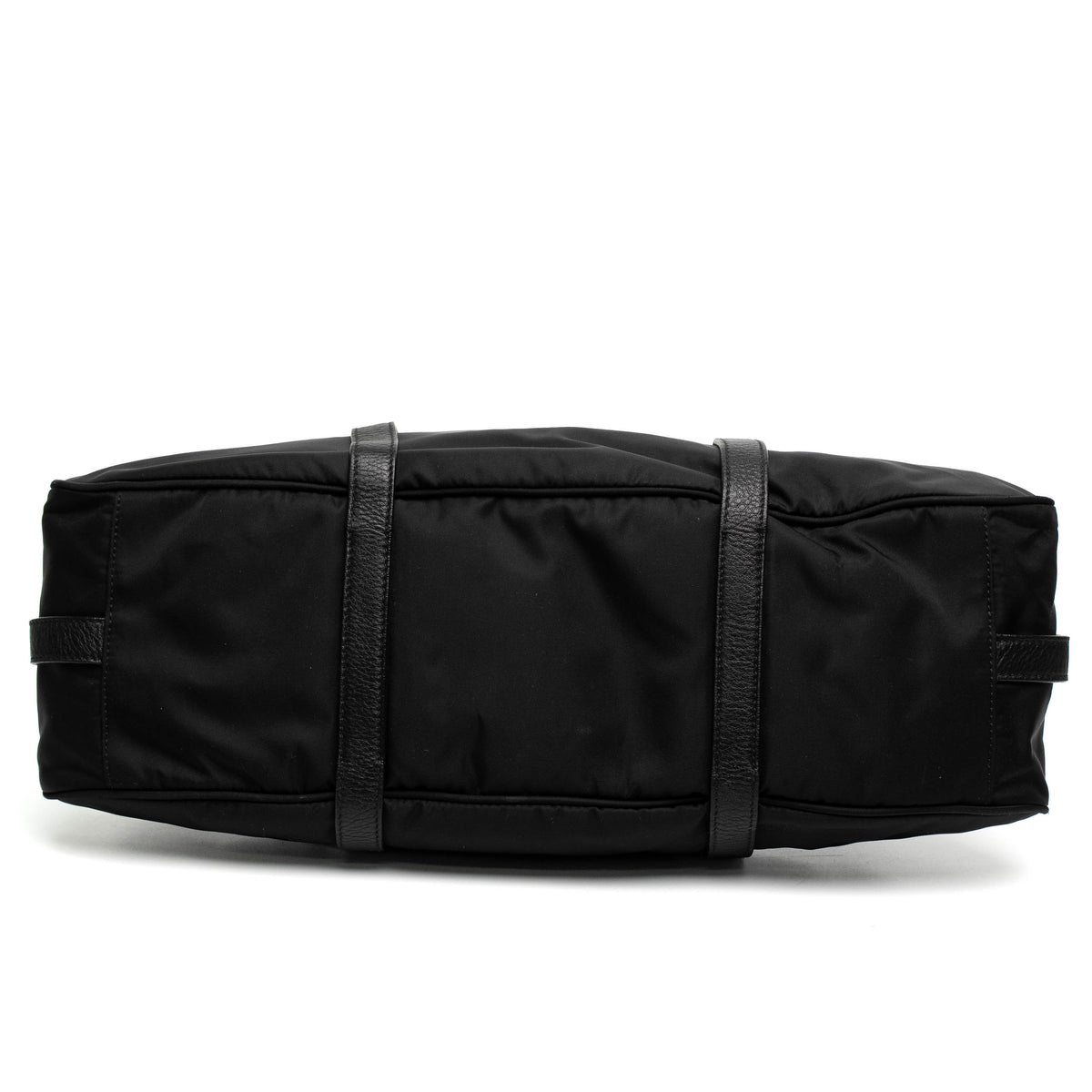 Prada Black Nylon Leather Trim Handbag