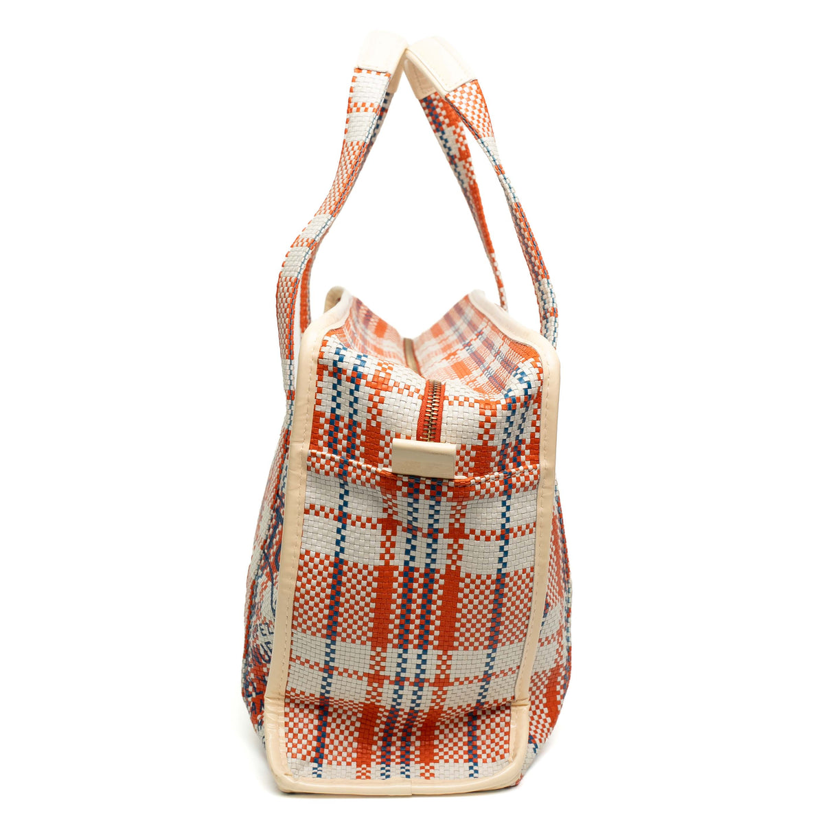 Louis Vuitton Woven Leather Plaid Tote Bag