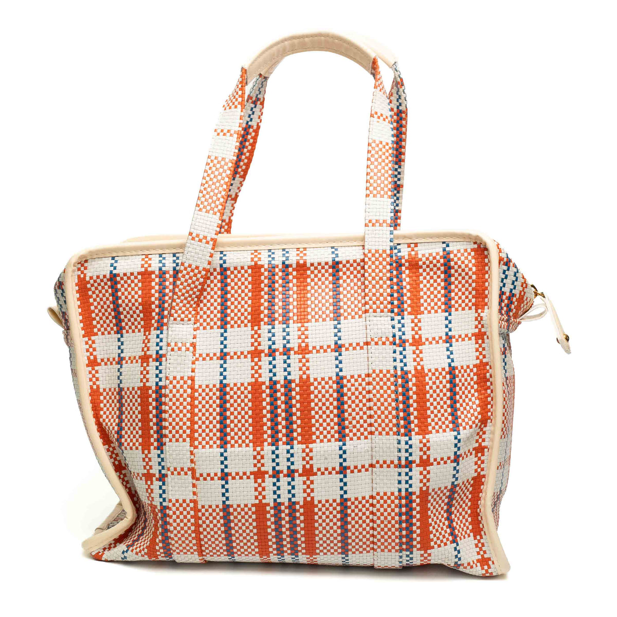 Louis Vuitton Woven Leather Plaid Tote Bag
