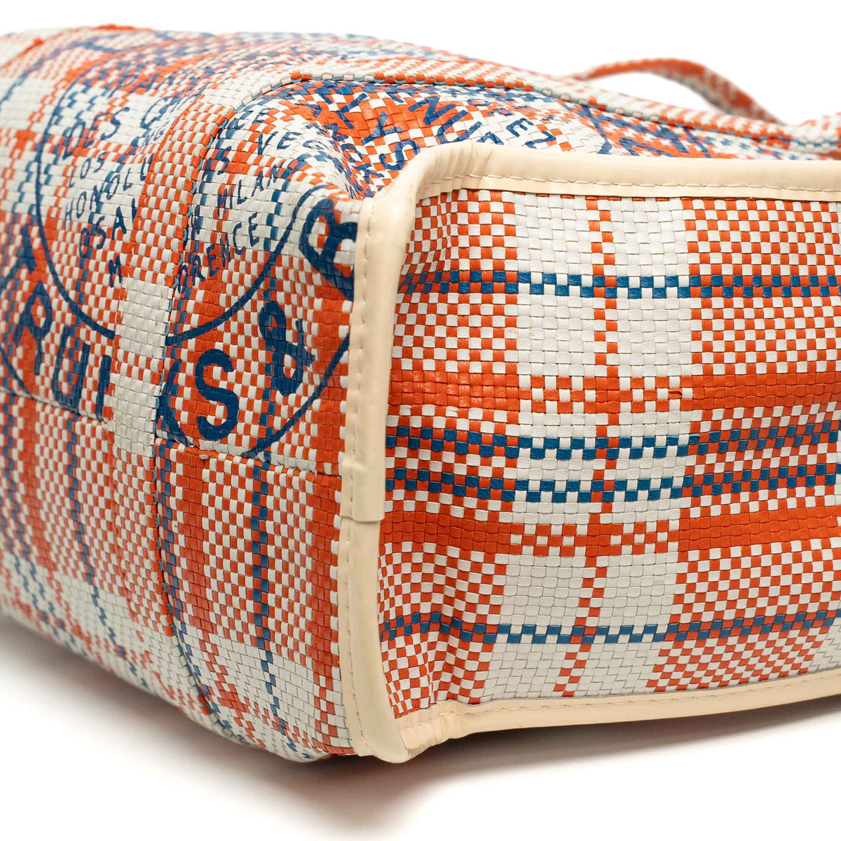 Louis Vuitton Woven Leather Plaid Tote Bag