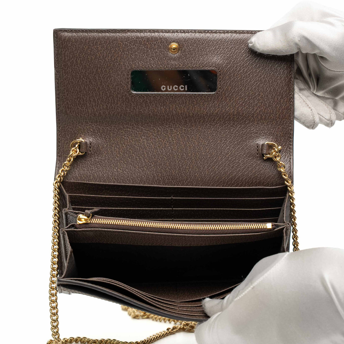 Gucci GG Supreme Web Chain Wallet