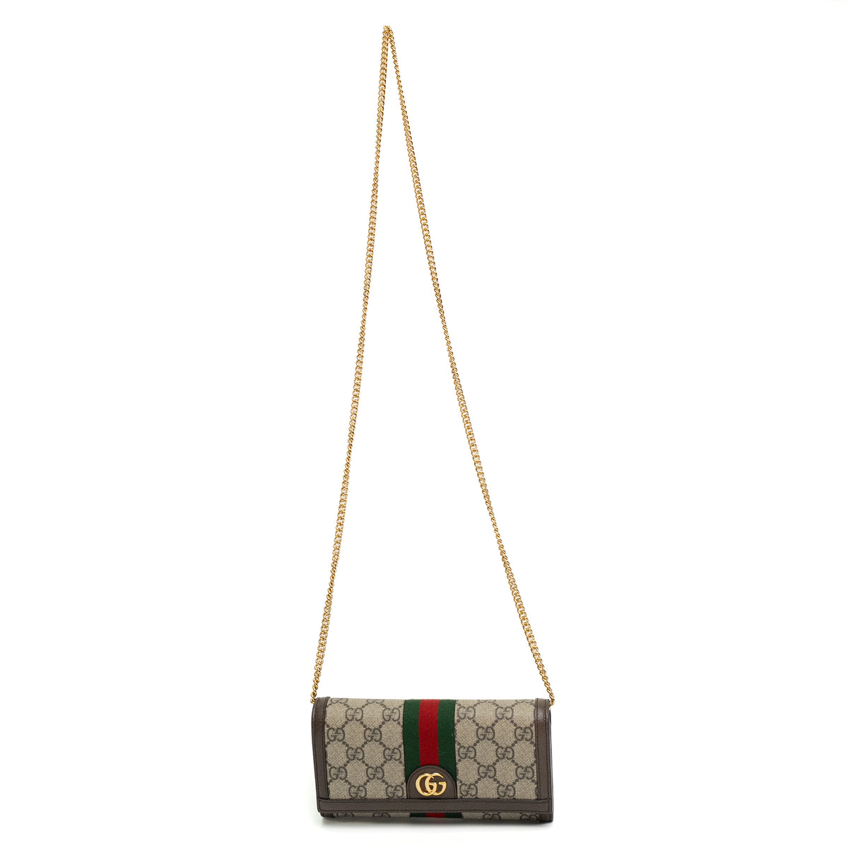 Gucci GG Supreme Web Chain Wallet
