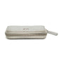 Chanel Silver Quilted Caviar Zippy Wallet