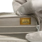 Chanel Silver Quilted Caviar Zippy Wallet