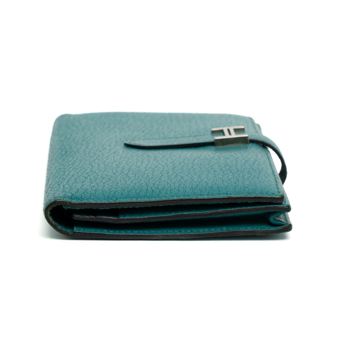 Hermes Bearn Trifold Vert Verone Wallet
