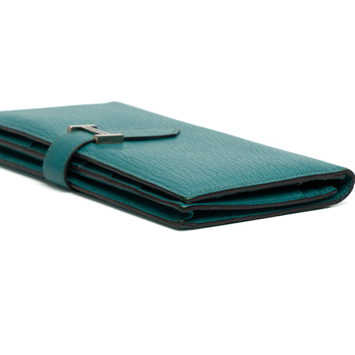 Hermes Bearn Trifold Vert Verone Wallet