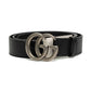 Gucci GG Marmont Black Leather Buckle Belt