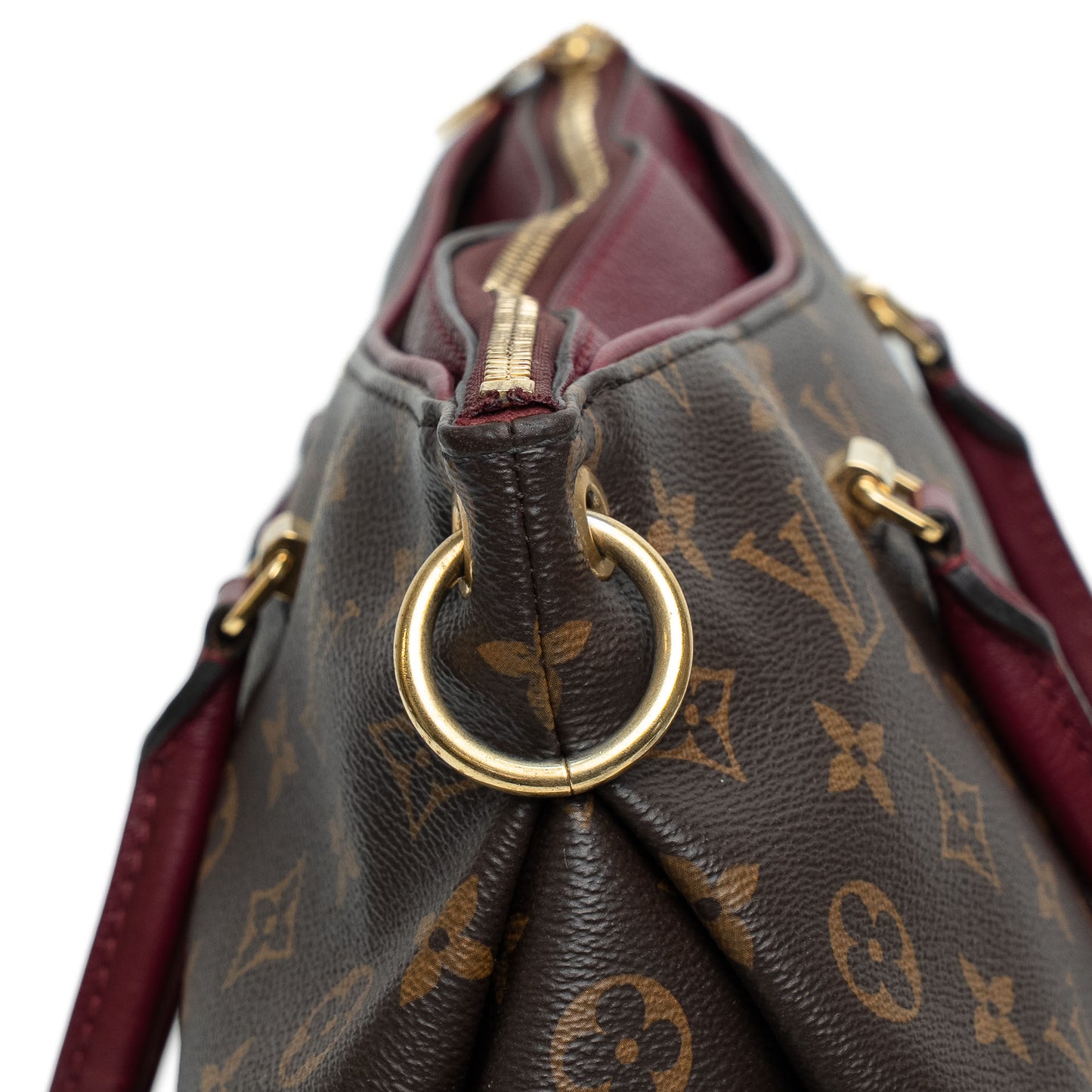 Louis Vuitton Pallas MM Monogram Burgundy Bag