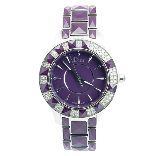 Christian Dior Christal Purple Diamond Watch