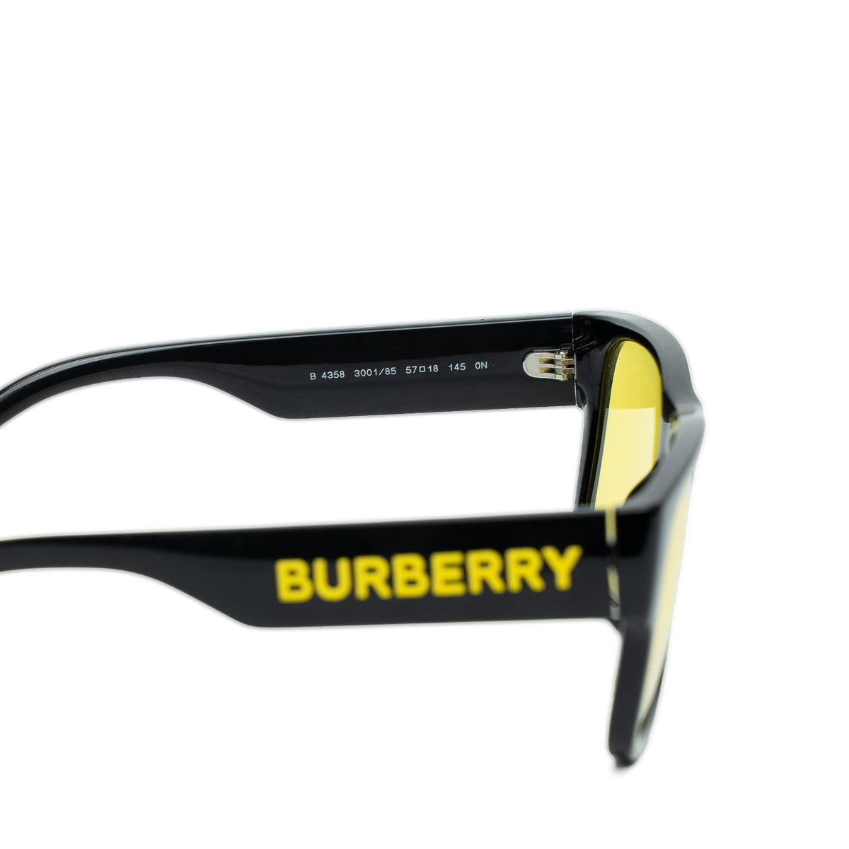 Burberry Knight Black Yellow Lens Sunglasses