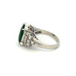 Platinum 2.21ct Jade & 0.42ct Diamond Cluster Ring image 3