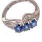 10ct White Gold Diamond & Sapphire Ring image 2