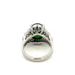 Platinum 2.21ct Jade & 0.42ct Diamond Cluster Ring image 4