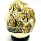 Hand Painted 'Cheetah Cubs Acinonyx Jubata' Ostrich Egg Shell image 1
