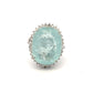 Platinum 15.06ct Paraiba Type & Diamond Cluster Ring image 0