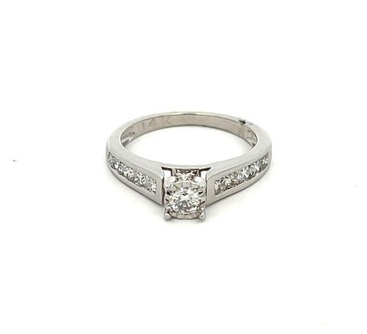 14ct White Gold 0.65ct Diamond Ring image 0