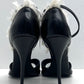 GIVENCHY BLACK LEATHER &amp; FEATHER ANKLE STRAP PUMPS image 2
