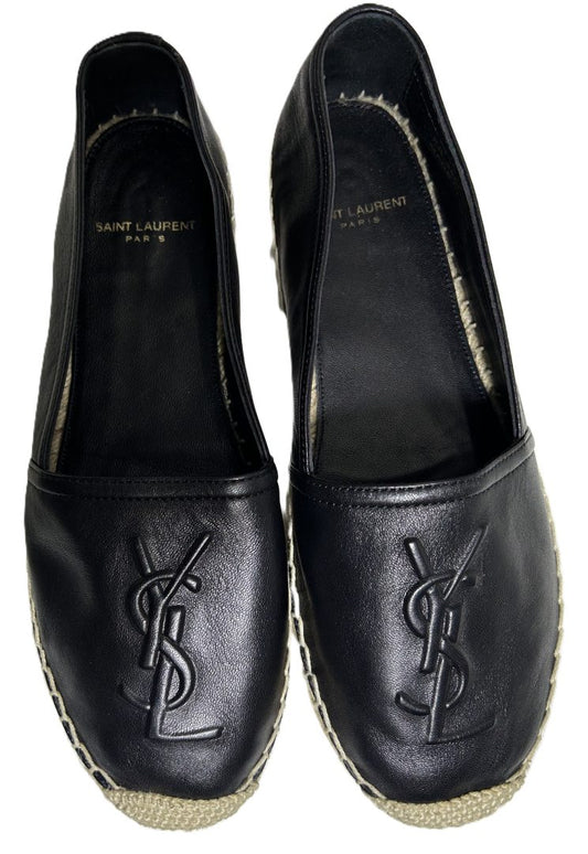 Saint Laurent Leather Espadrille Flats image 0