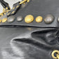 Vintage Gucci Babouska Heart Large Black Studded Leather Tote/Shopper Bag image 3