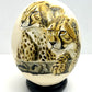 Hand Painted 'Cheetah Cubs Acinonyx Jubata' Ostrich Egg Shell image 0