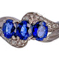 10ct White Gold Diamond & Sapphire Ring image 0