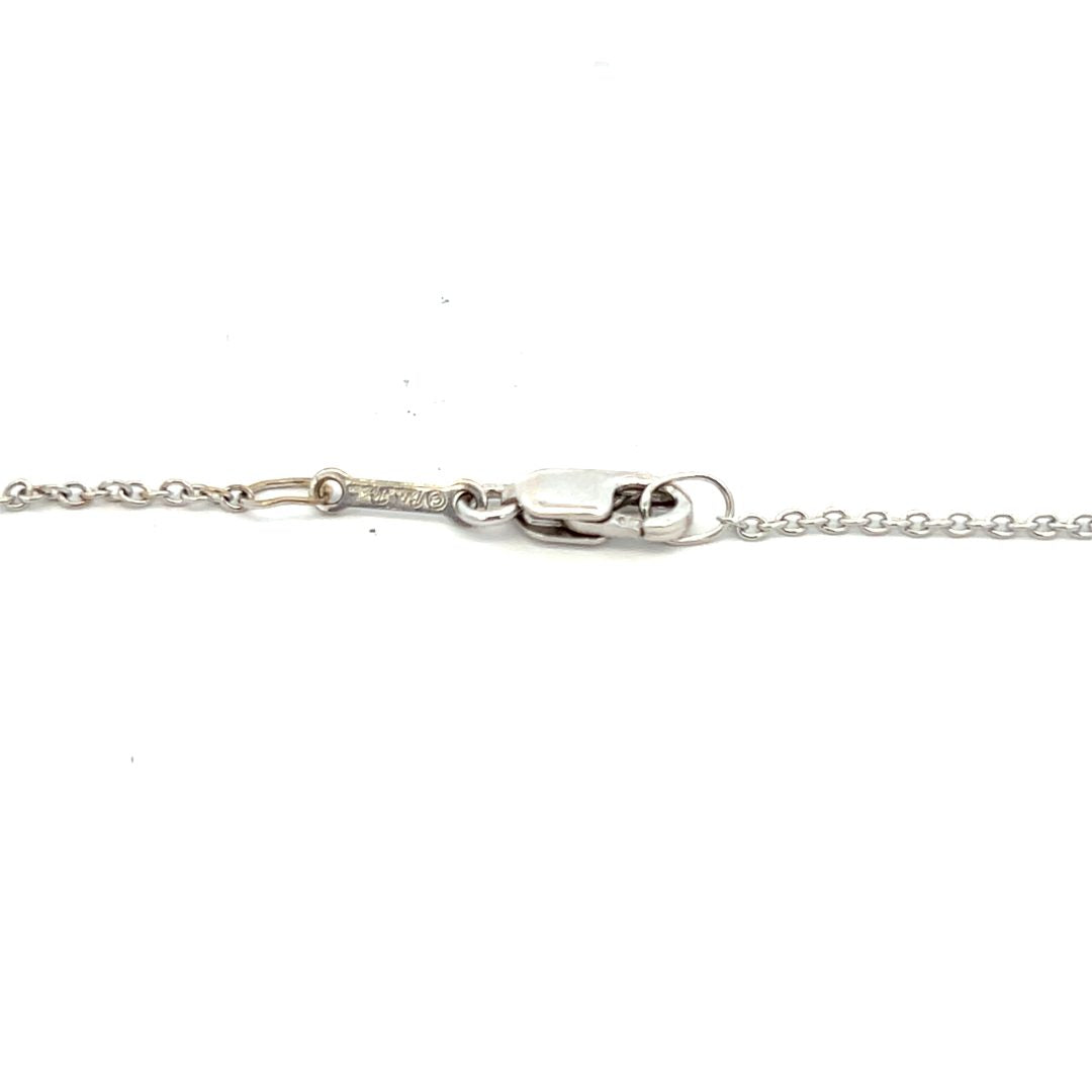 18ct White Gold 0.20ct Diamond “LOVE” Pendant & Chain image 2