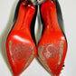 Christian Louboutin Black & Burgundy Studded Heels image 5