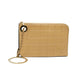 Chanel Beige Lambskin Chocolate Bar Quilted Wristlet