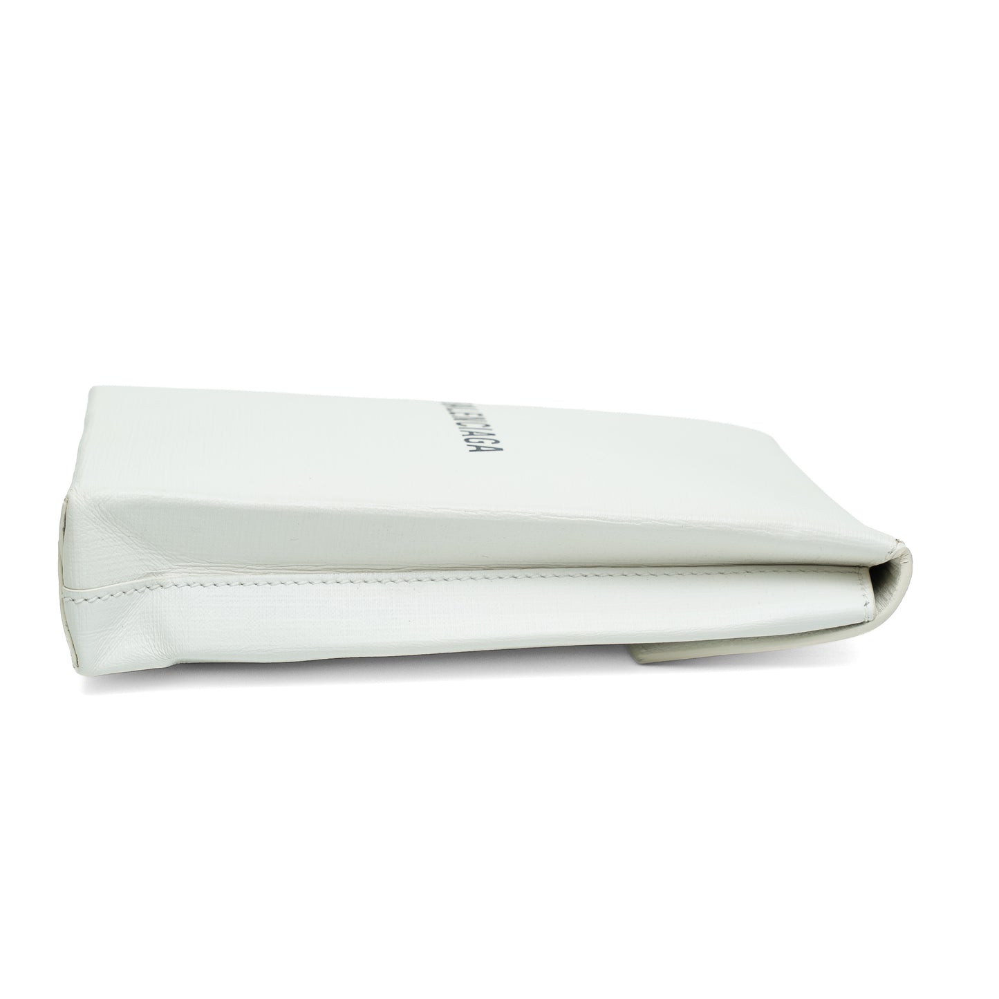 Balenciaga Gris Fossile Calfskin Shopping Envelope Clutch