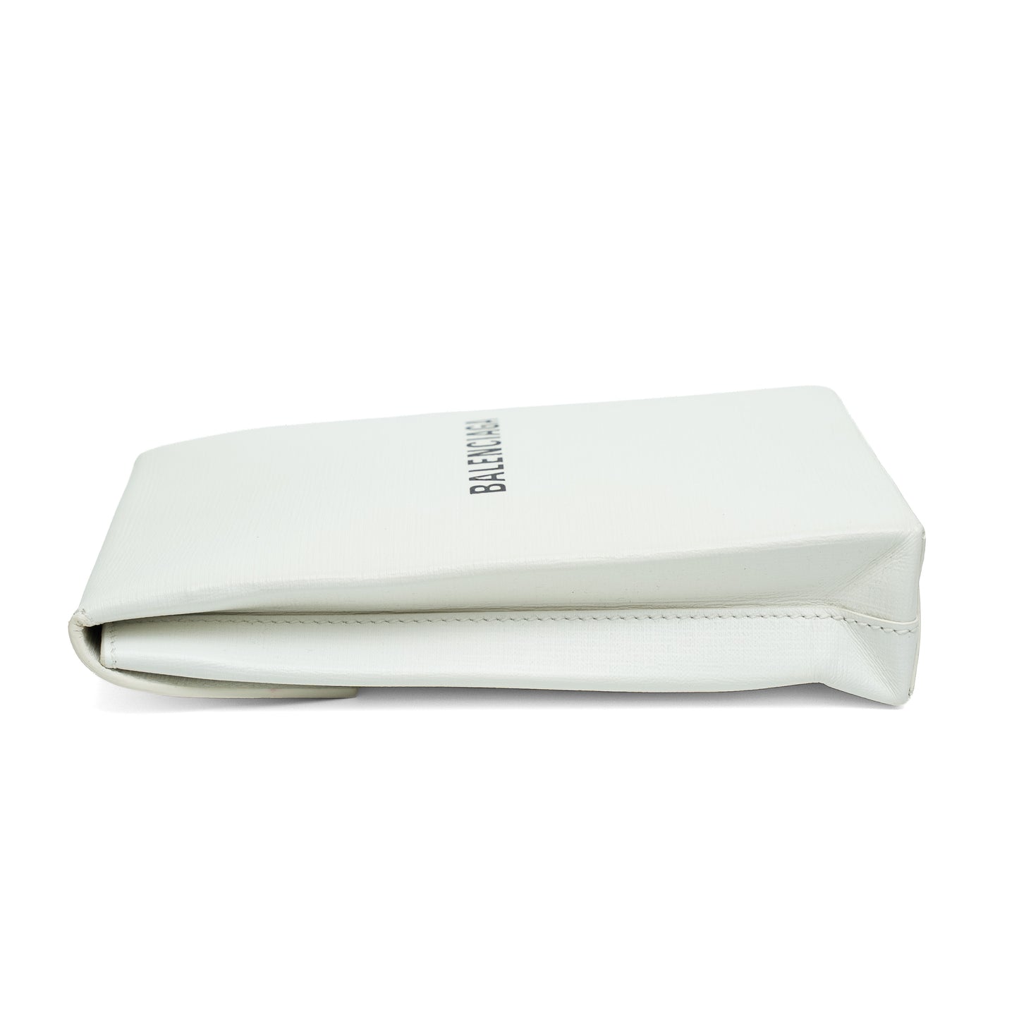 Balenciaga Gris Fossile Calfskin Shopping Envelope Clutch