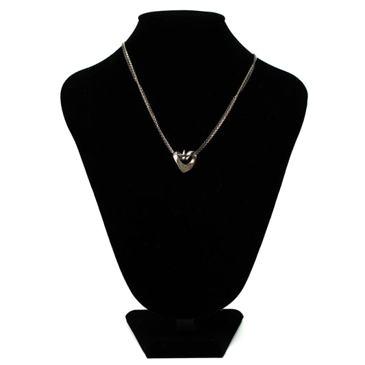 Georg Jensen Heart Pendant Sterling Silver Necklace (2001)