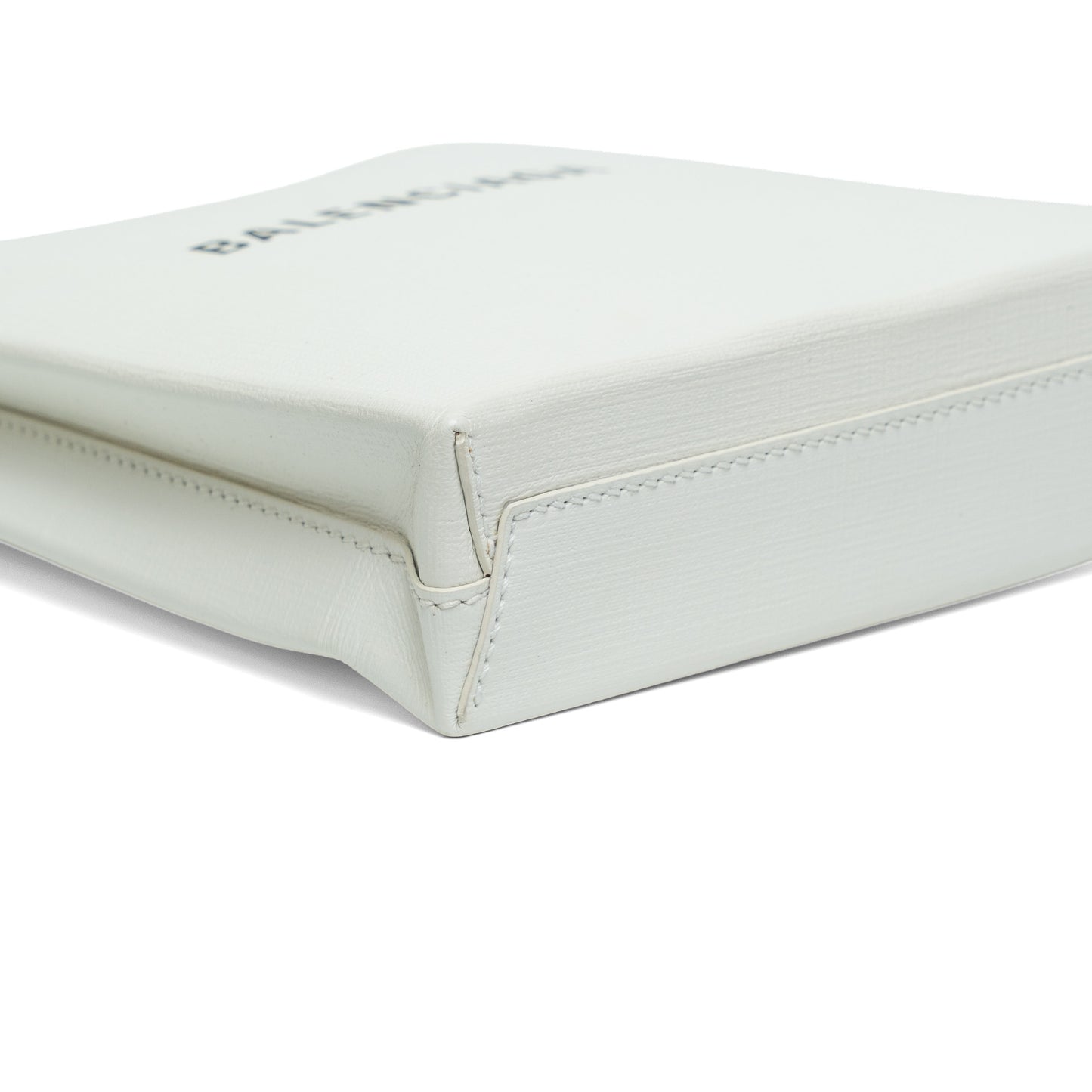 Balenciaga Gris Fossile Calfskin Shopping Envelope Clutch