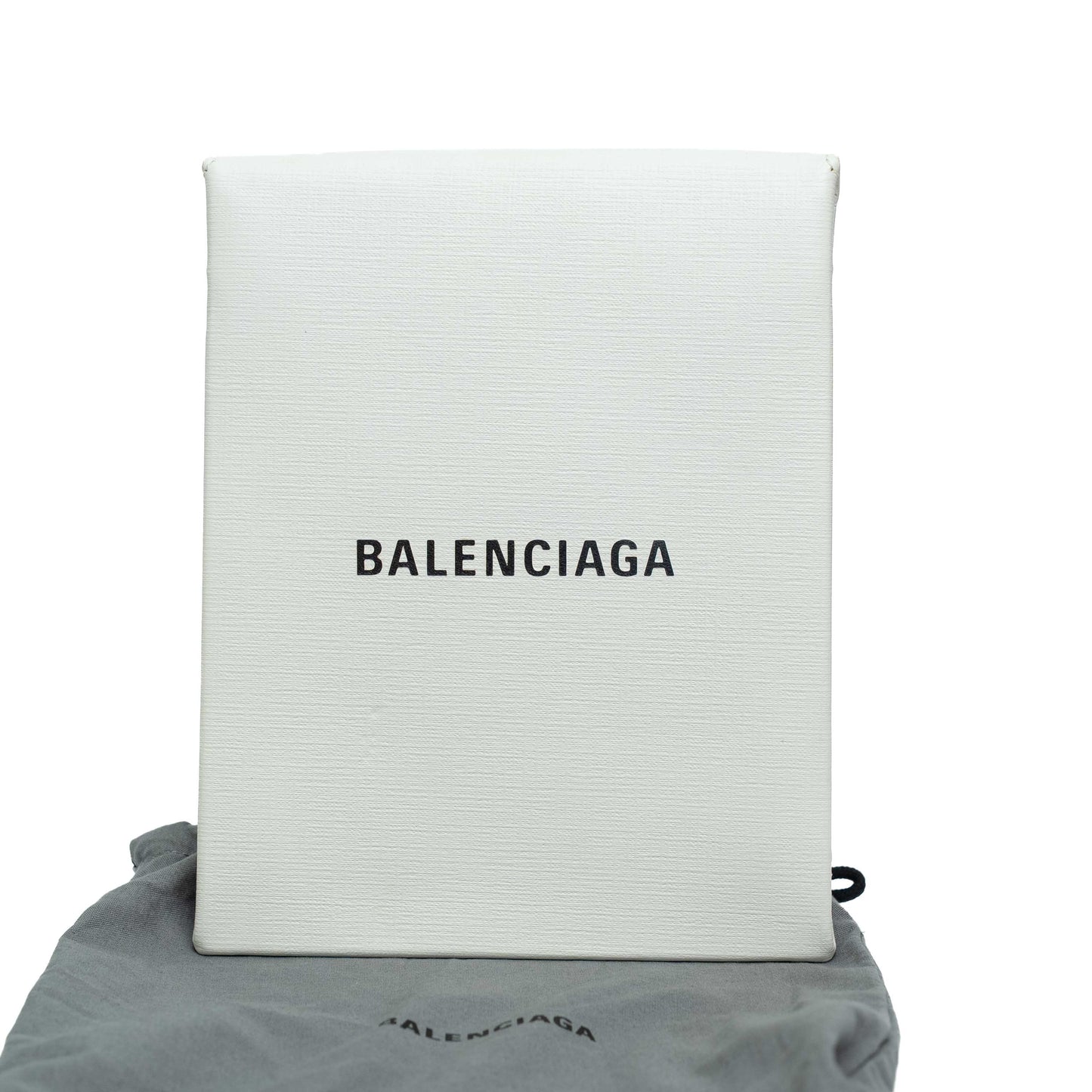 Balenciaga Gris Fossile Calfskin Shopping Envelope Clutch