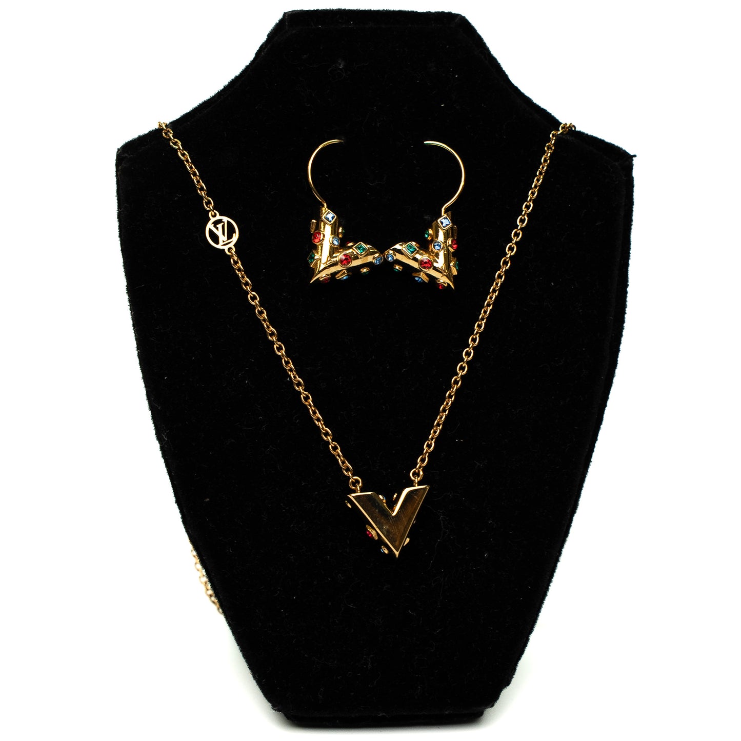 Louis Vuitton LV Volt Upside Down Necklace & Earrings Set