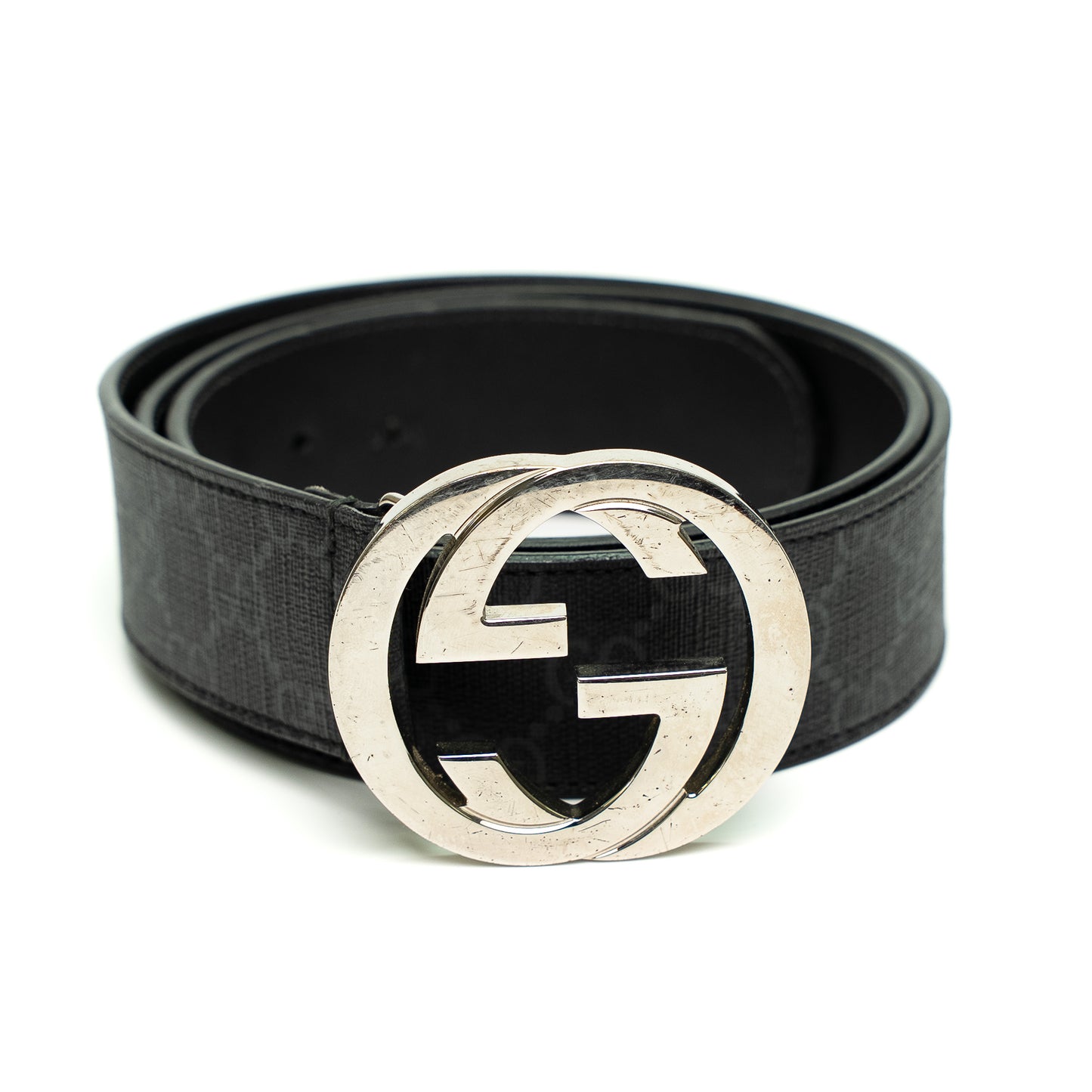 Gucci Monogram Black Belt