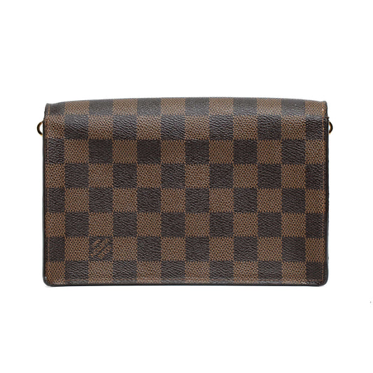 Louis Vuitton Vavin Damier Ebene Chain Wallet