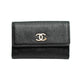 Chanel Camellia CC Black Wallet