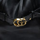 Gucci GG Running Medium Black Leather Hobo Bag