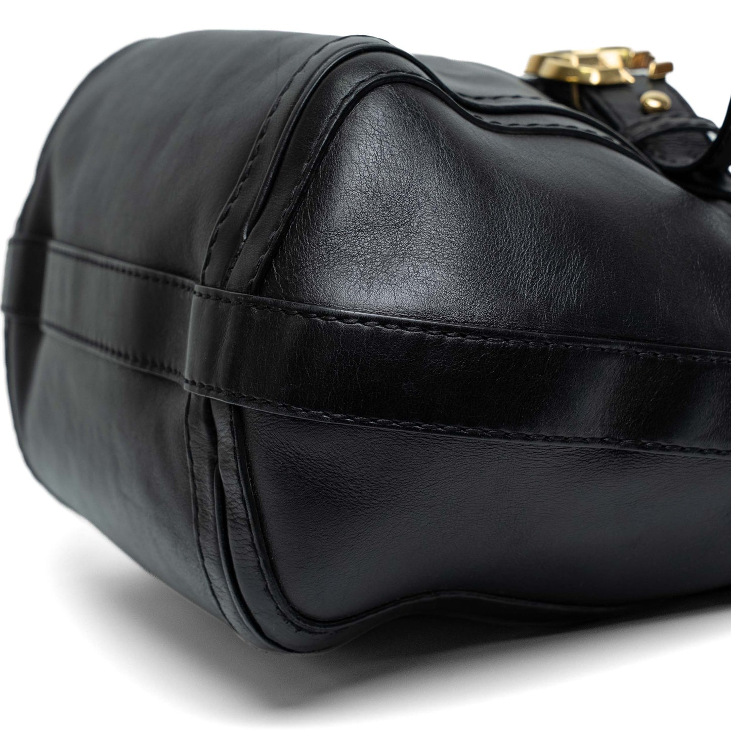 Gucci GG Running Medium Black Leather Hobo Bag