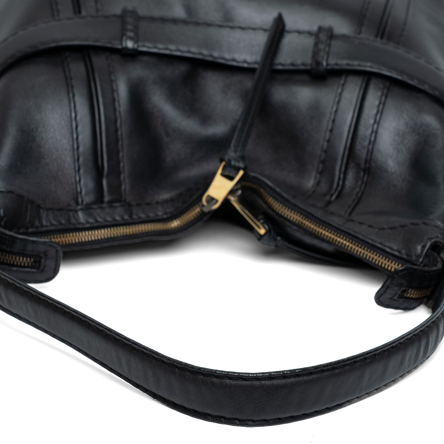 Gucci GG Running Medium Black Leather Hobo Bag