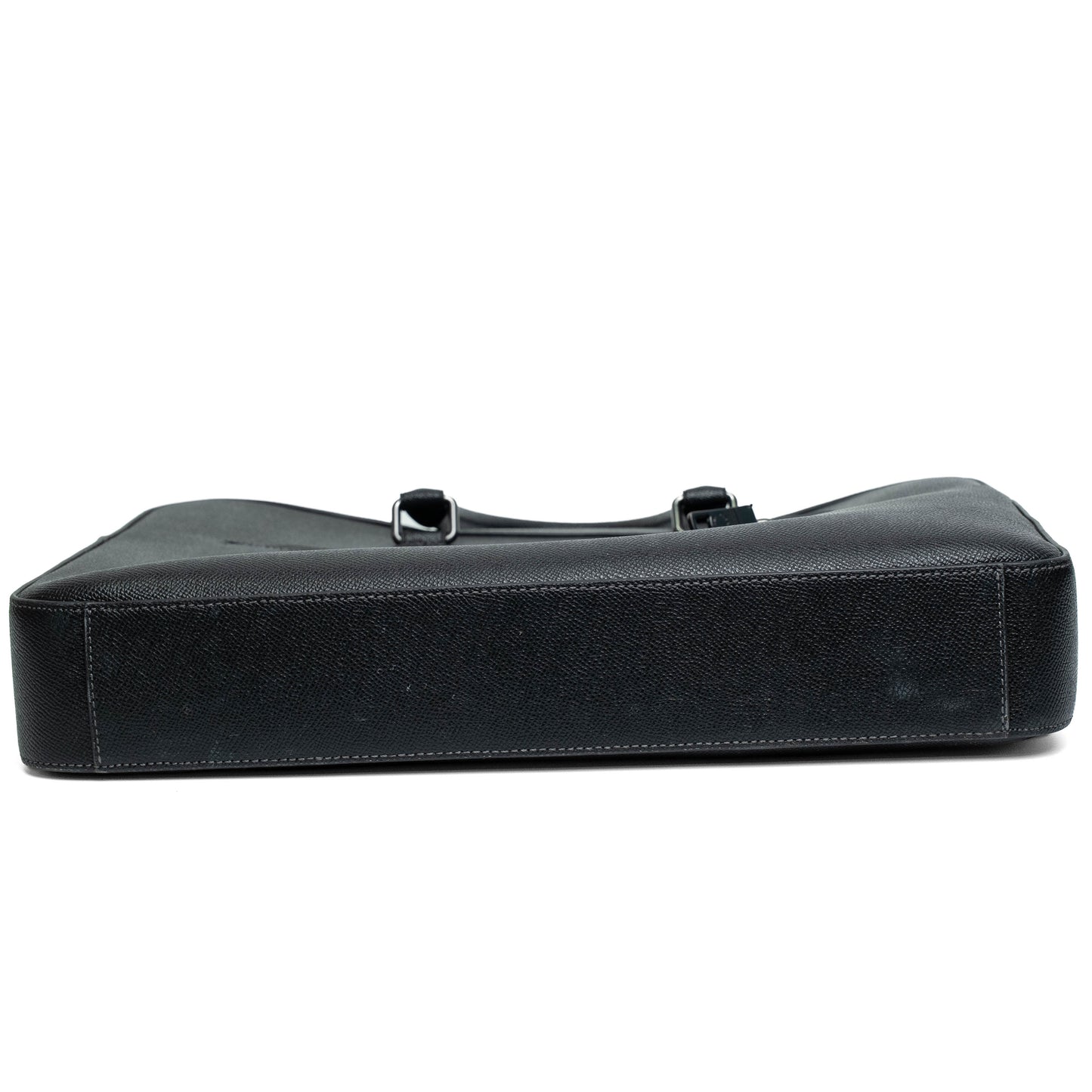 Coach Ethan Slim Black Crossgrain Leather Briefcase