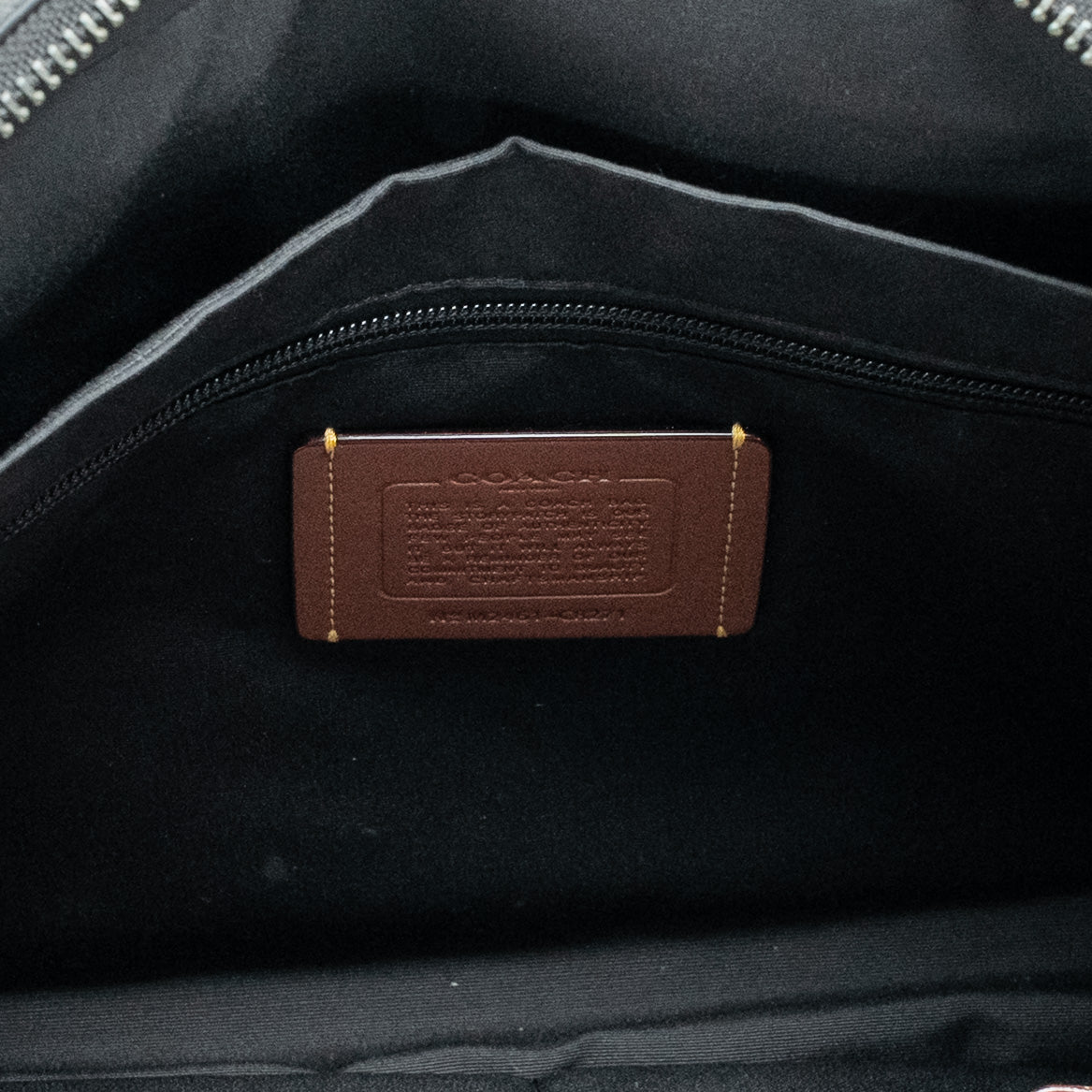 Coach Ethan Slim Black Crossgrain Leather Briefcase