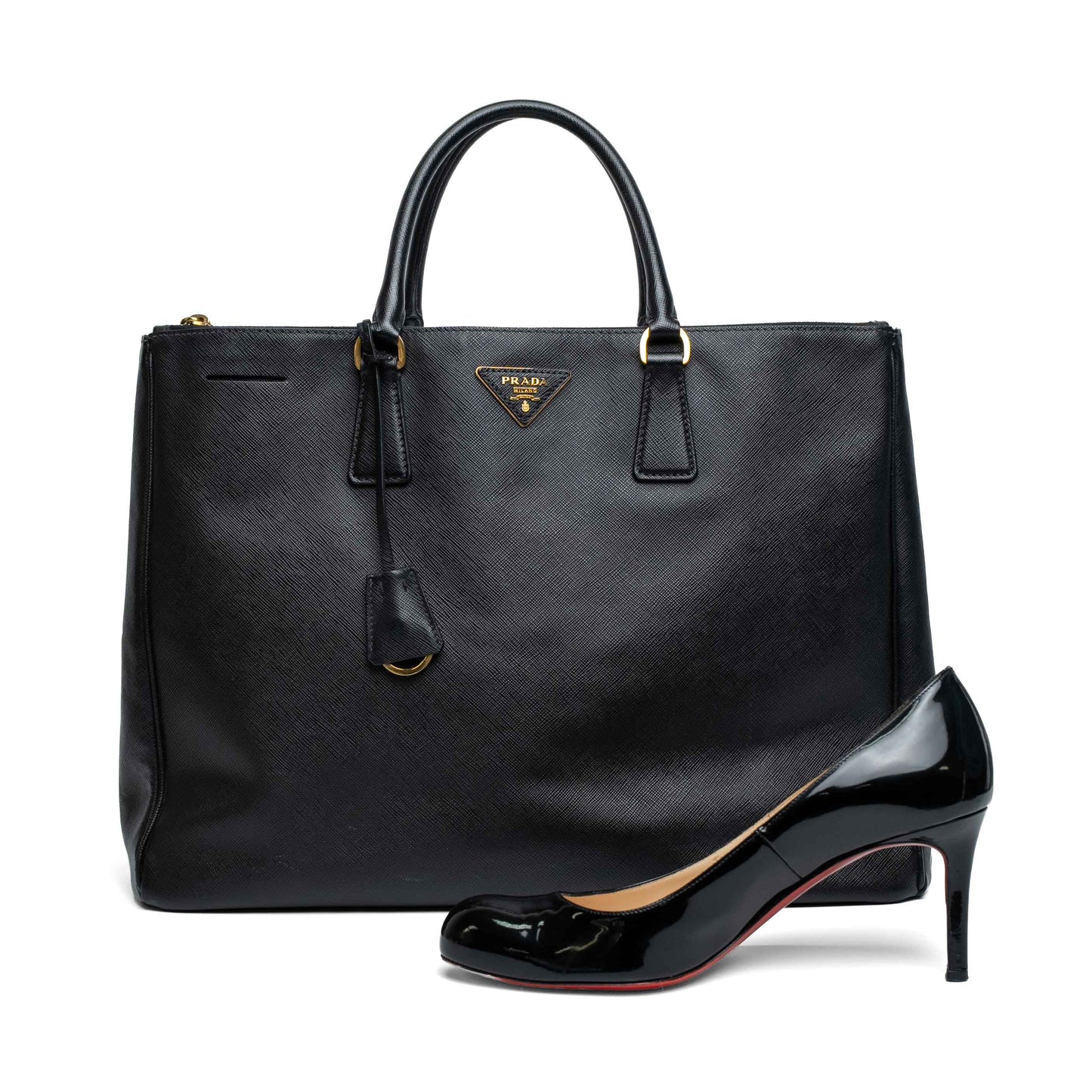 Prada Saffiano Lux Galleria Double Zip Tote