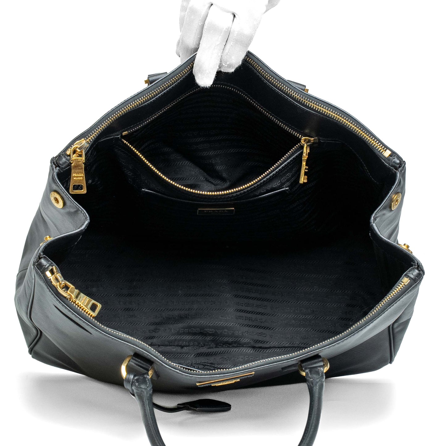 Prada Saffiano Lux Galleria Double Zip Tote