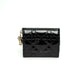Christian Dior Lady Lotus Wallet Black Patent