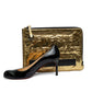 Chanel Gold Crinkled Leather Hand-Slot Clutch